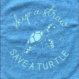 Skip a Straw Save a Turtle Tshirt